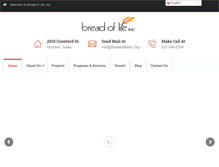 Tablet Screenshot of breadoflifeinc.org